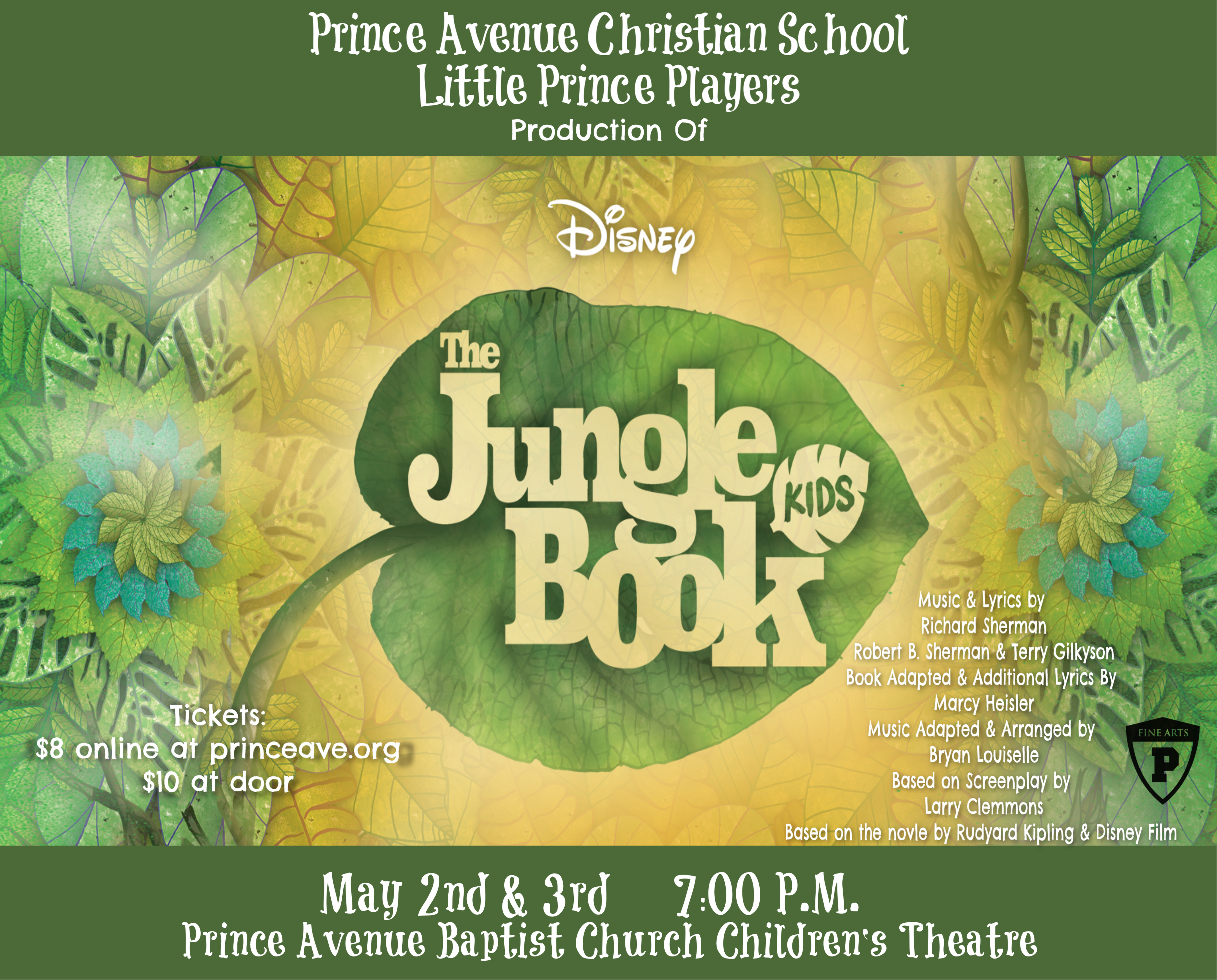 Tickets Available to Jungle Book Kids - Prince Avenue Christian School
